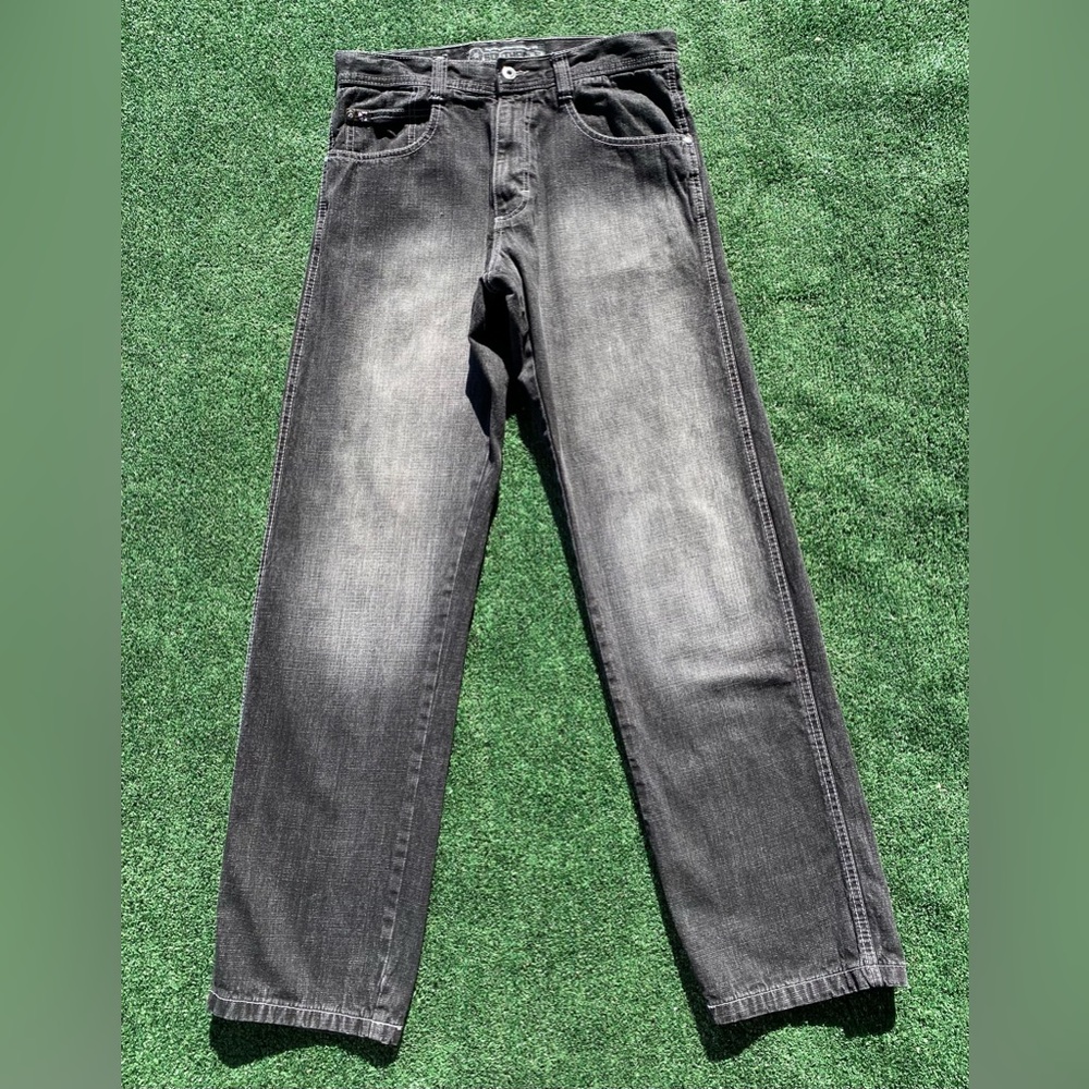 Vintage Y2K Southpole Brown Tab Black Wide Leg Baggy Jeans Men’s Size 32x33